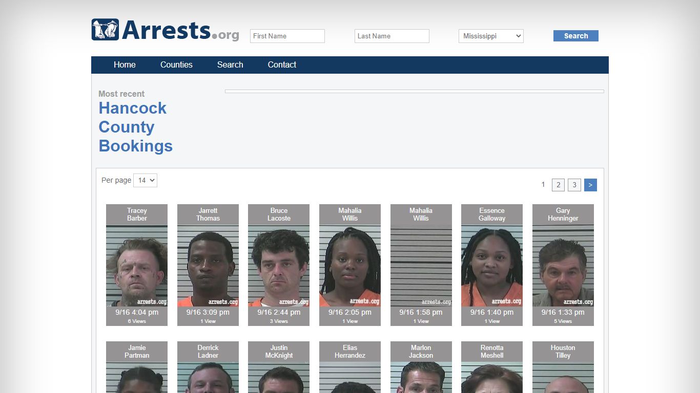 Hancock County Arrests and Inmate Search